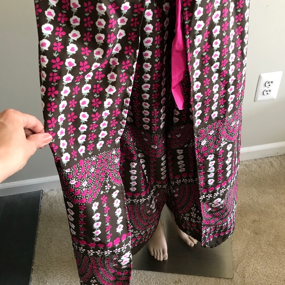 Wrap Palazzo Pants Hippie Festival Boho Flowers A1 - Picture 2 of 2